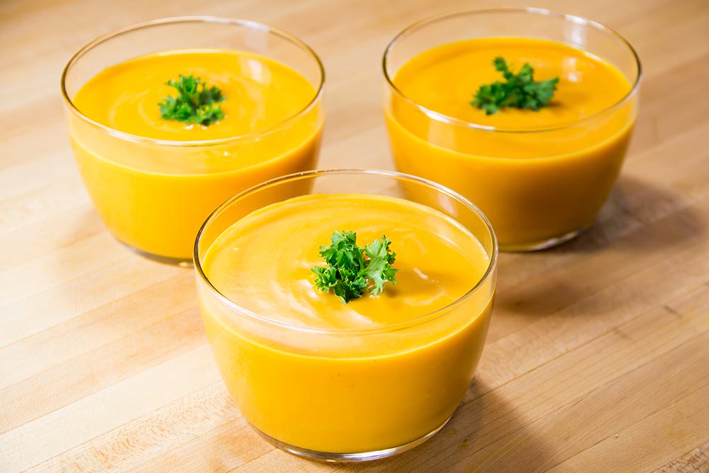 Butternut Squash Soup in Bowls