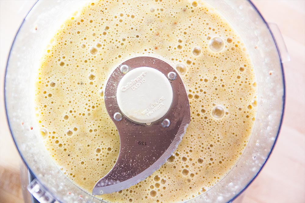 Food Processor Mixing Ingredients