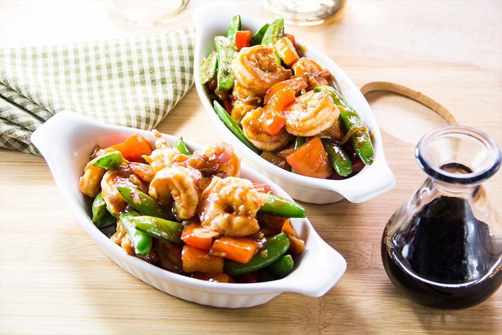 Garlic Red Pepper Snow Peas Stir Fry