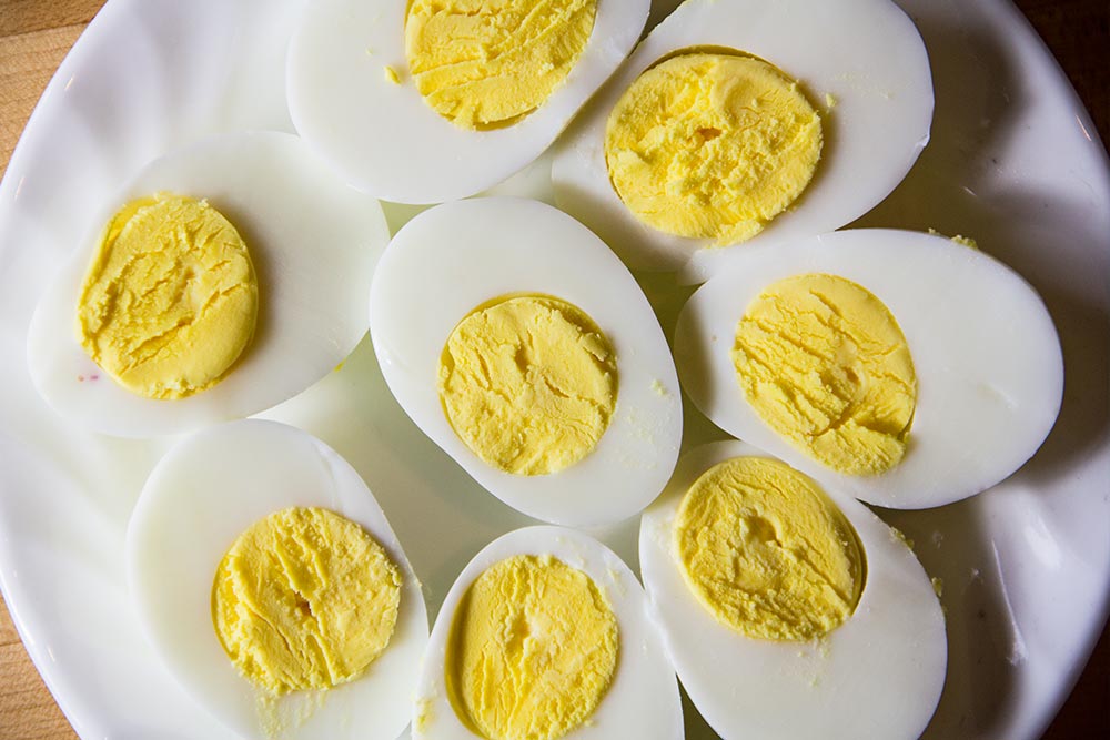 Hard-Boiled Egg Halves