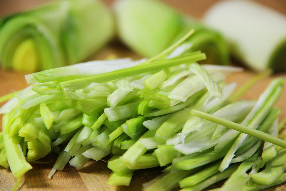 Julienned Leeks