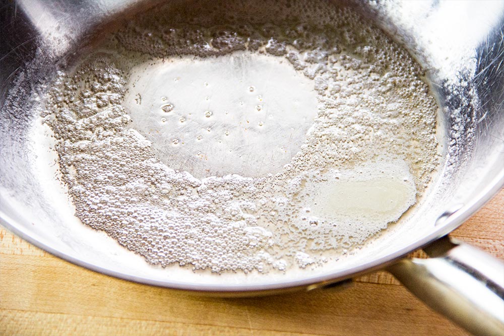 Melting Butter in Stainless Steel Skillet
