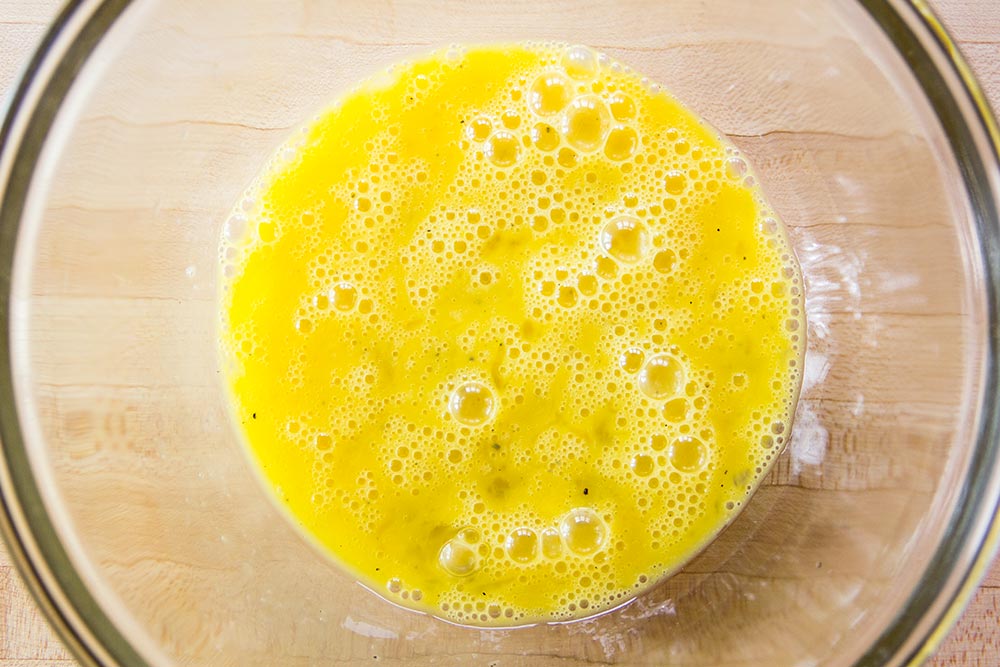 Mixing Eggs for Omelet