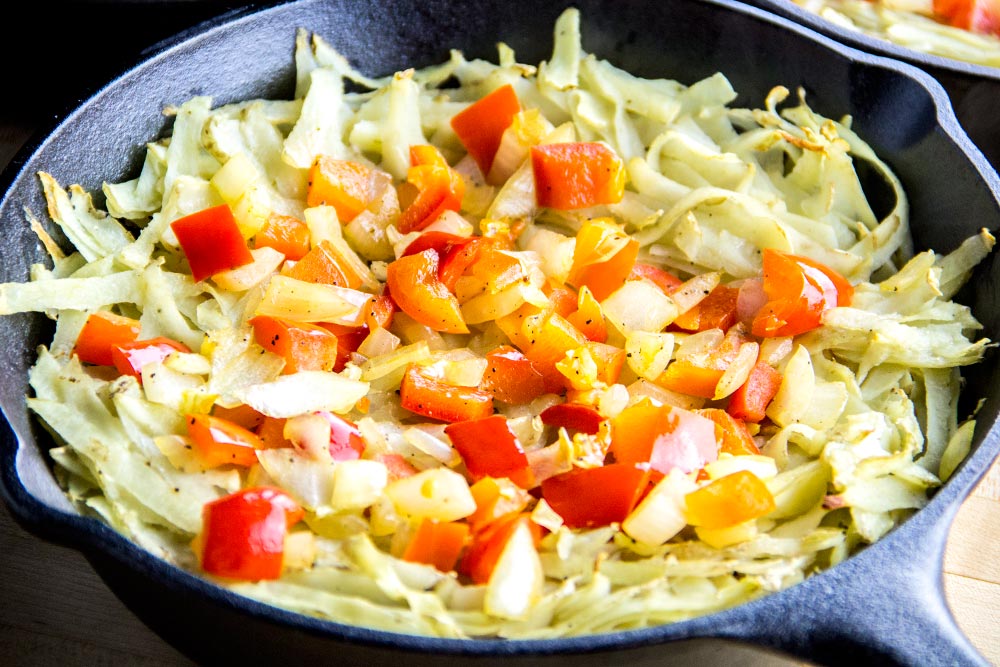 Adding Onion & Pepper to Potatoes