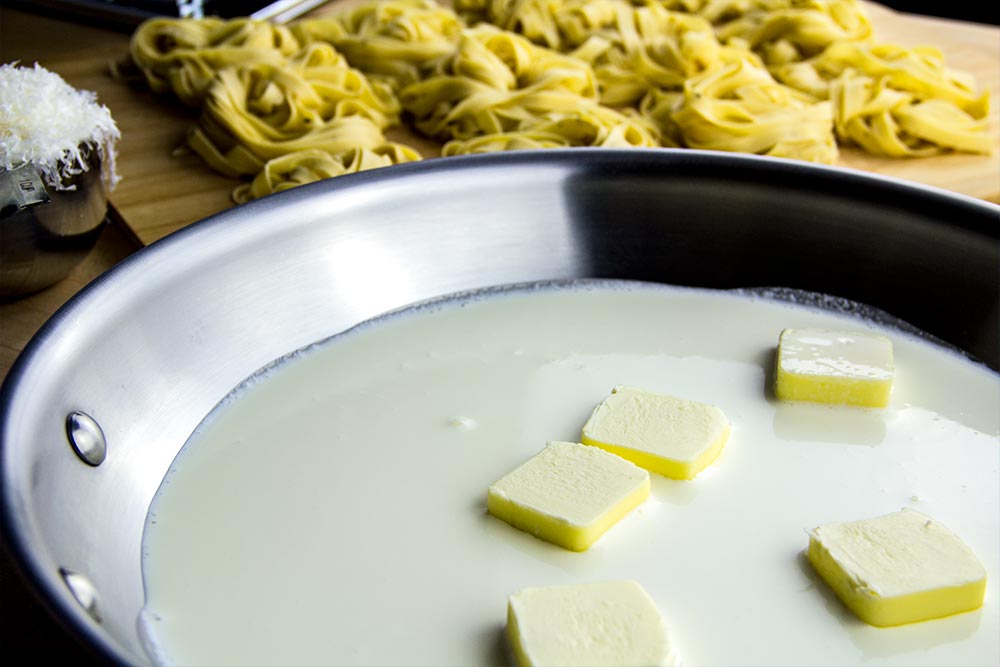 Butter & Cream in Skillet