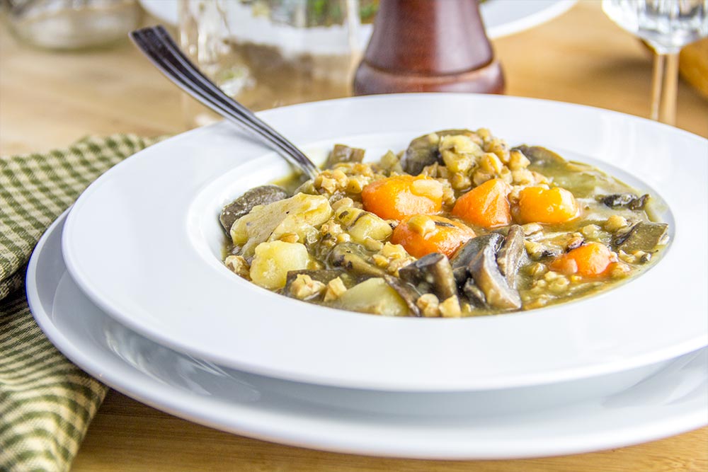 Mushroom Soup in Bowl