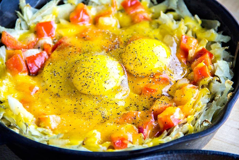 Season Eggs with Salt & Pepper