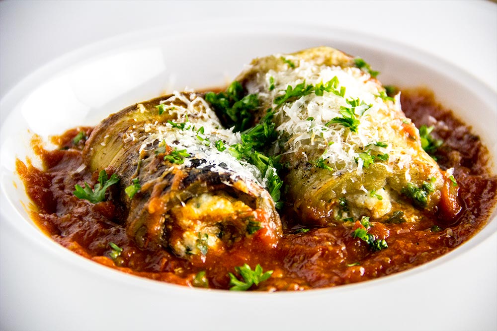 Rolls of Eggplant Involtini
