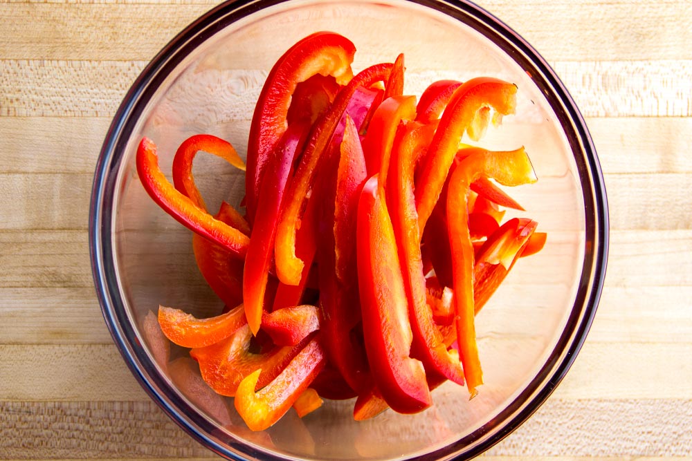 Sliced Red Bell Pepper