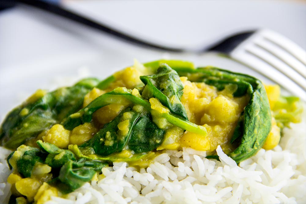 Indian Dal Over Basmati Rice