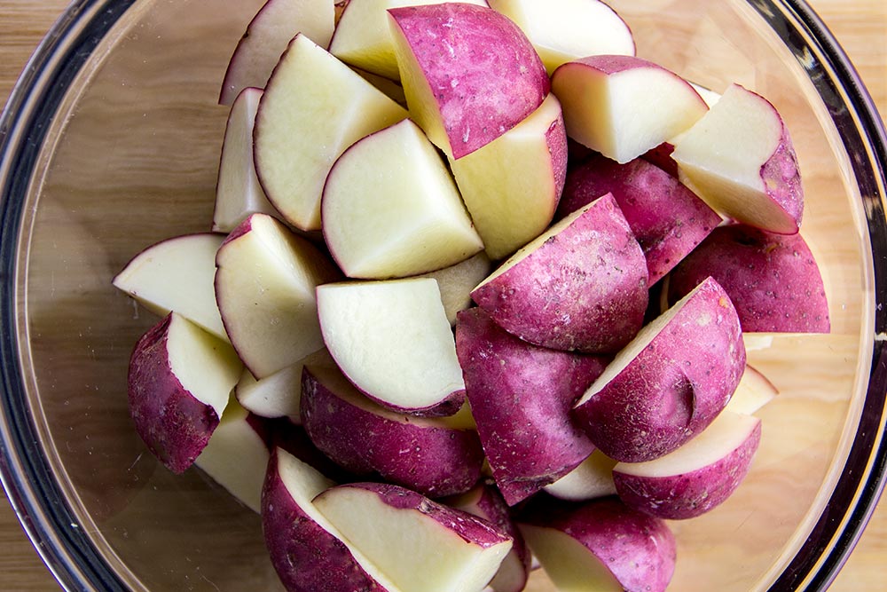 Quartered Red Potatoes