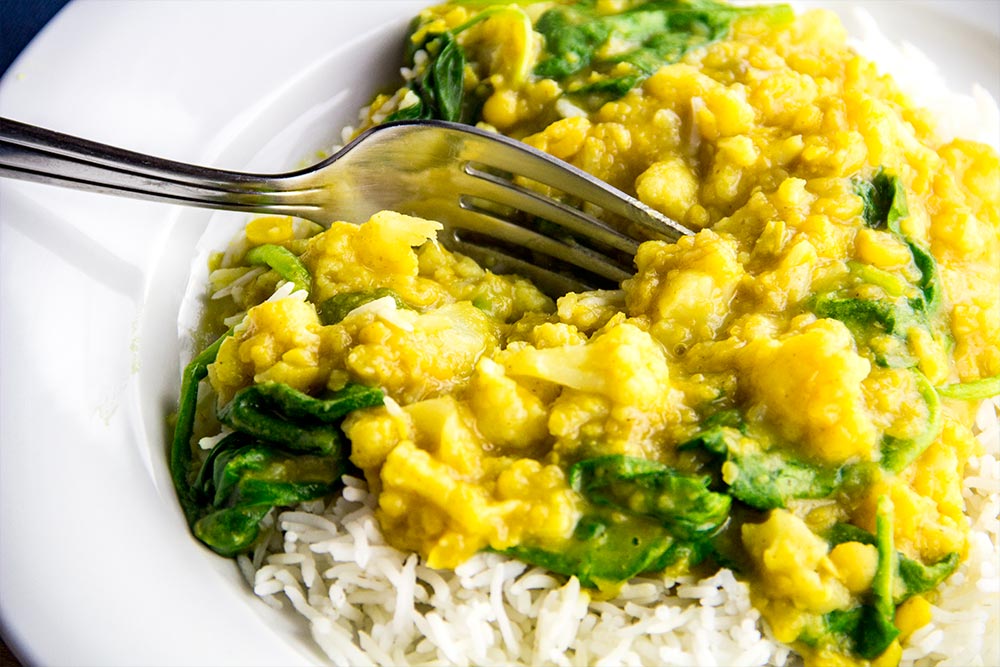 Spinach & Cauliflower Dal