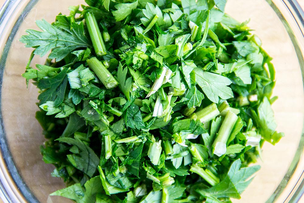 Chopped Fresh Flat Leaf Parsley
