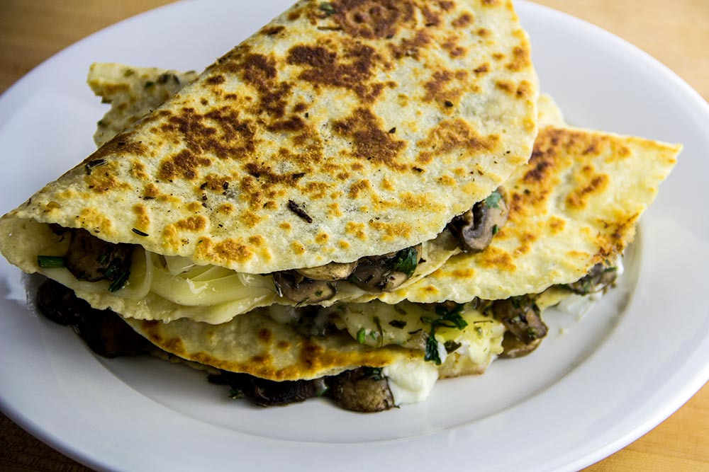 Mushroom & Cheese Tortillas