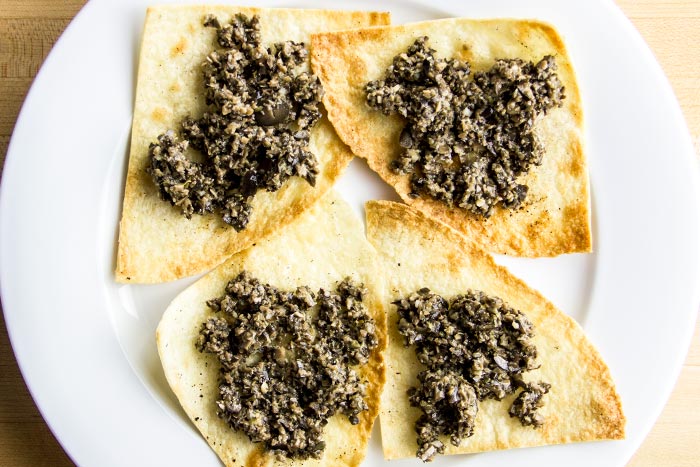 Olive Spread on Tortillas