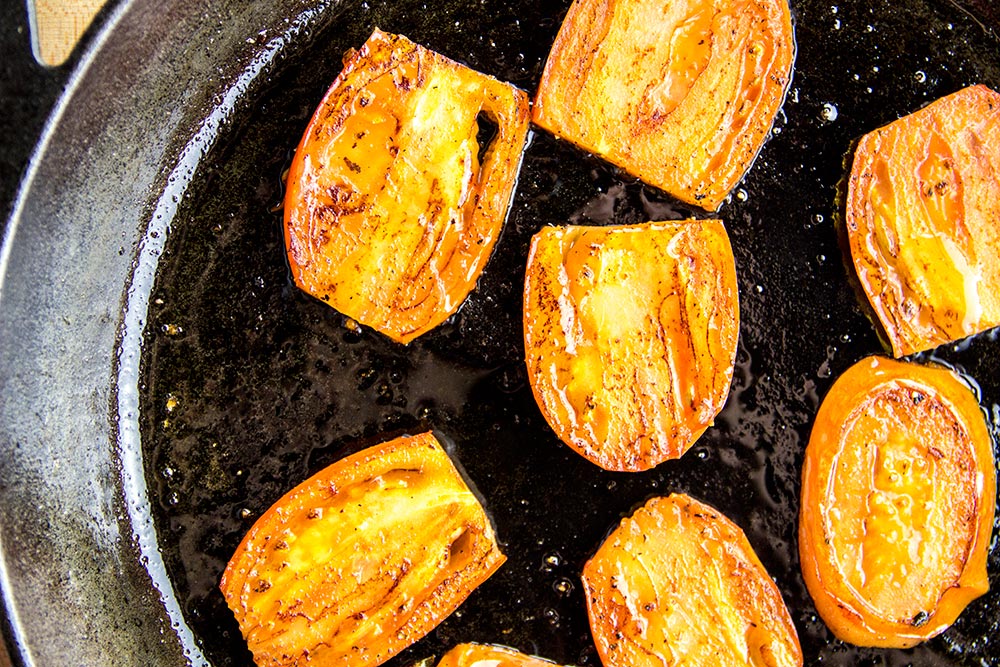 Pan Fried Tomato Slices