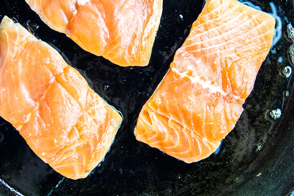 Pan Frying Salmon Fillets