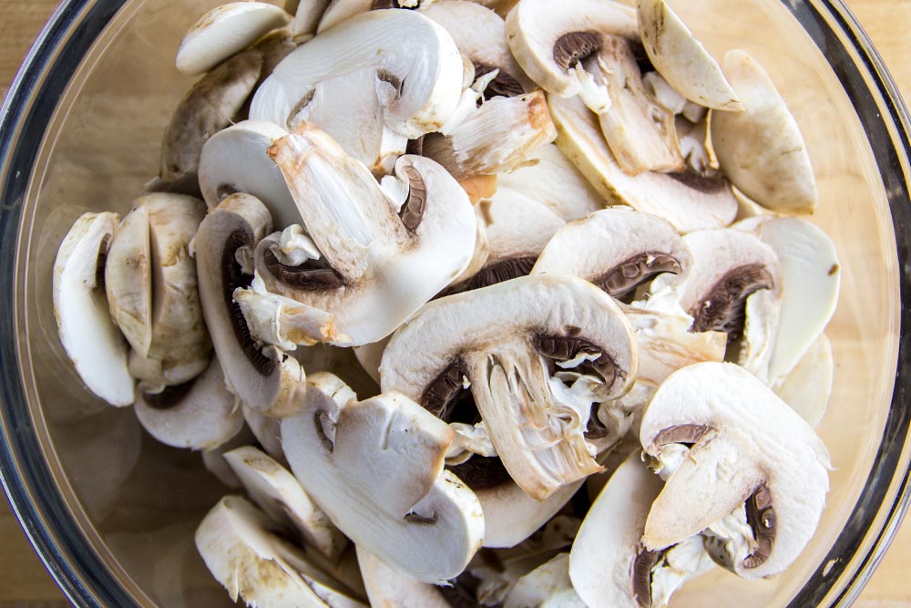 Sliced White Button Mushrooms