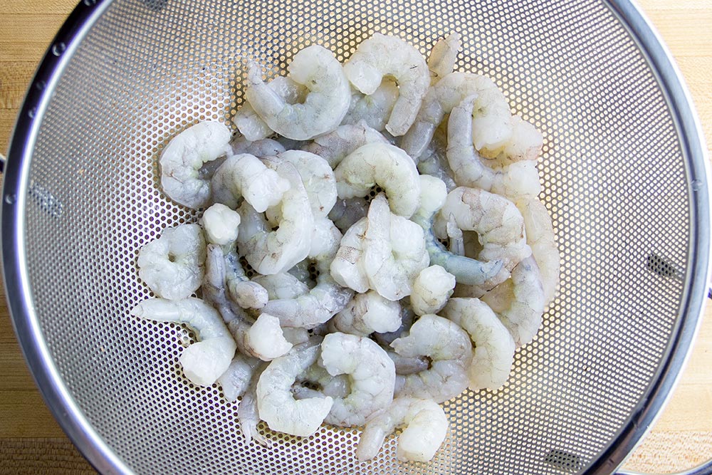 Thawed Raw Shrimp