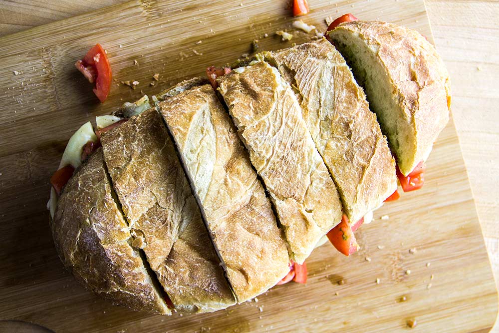 Grilled Cheese Sandwich Cut Into Pieces