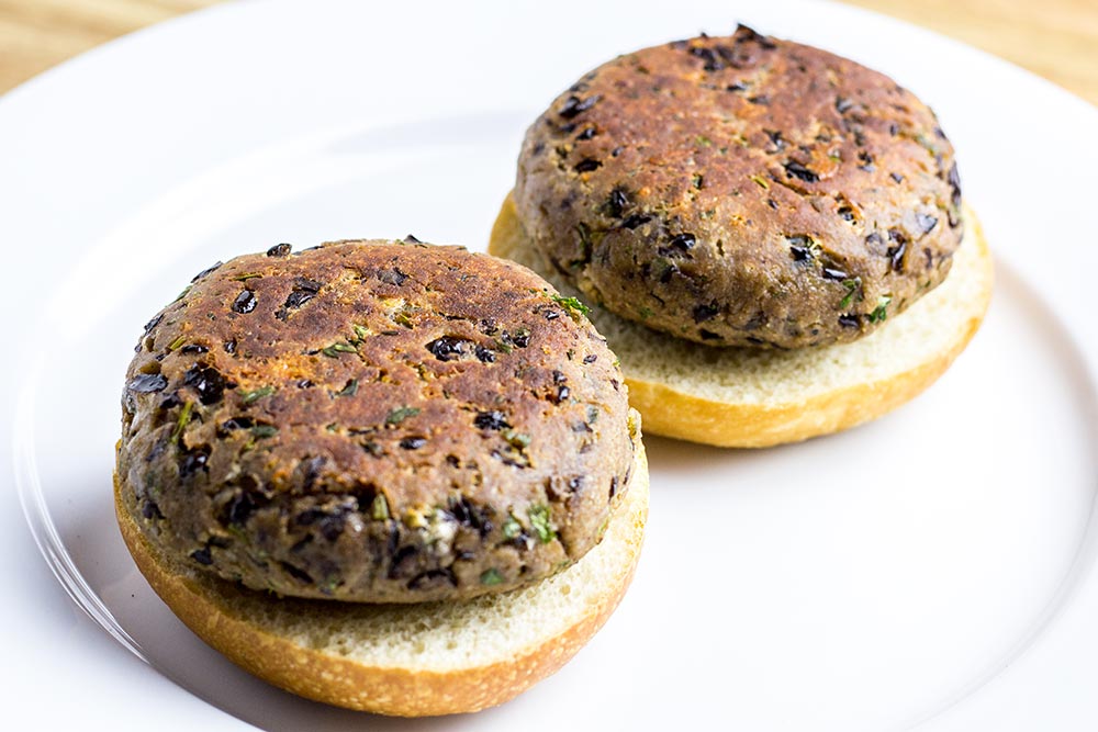 Bean Burgers in a Plate