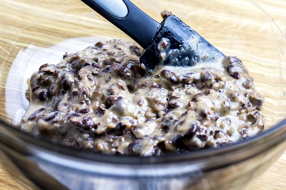 Mashed Beans with Raw Eggs