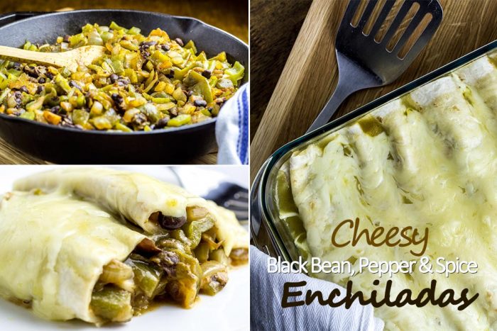 Cheesy Black Bean, Pepper & Spice Enchilada Recipe