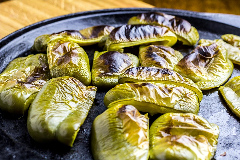 Oven Roasted Green Bell Peppers