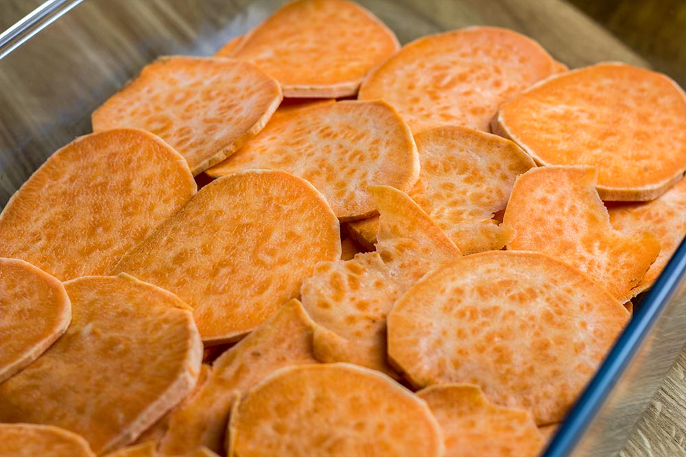 Shingled Sweet Potatoes