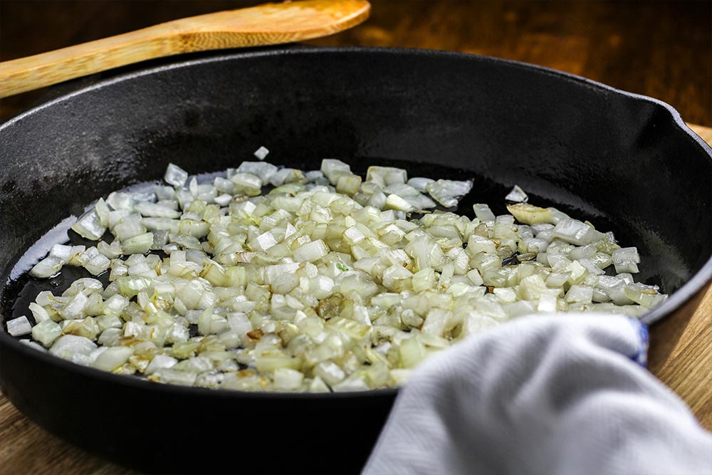 Browned Sweet Onion in Cast Iron Skillet