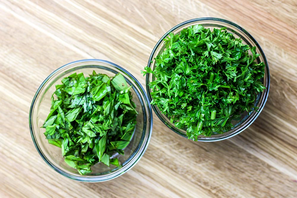 Chopped Basil & Parsley