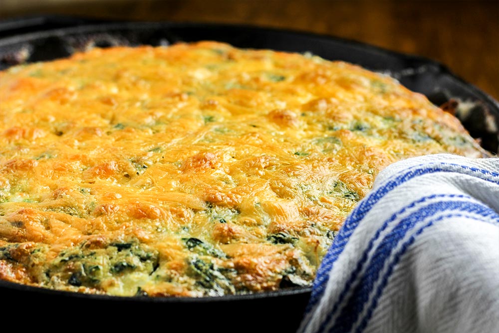 Cooked Cornbread in Skillet