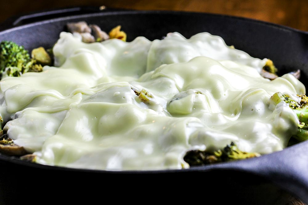 Layered Cheese in Skillet