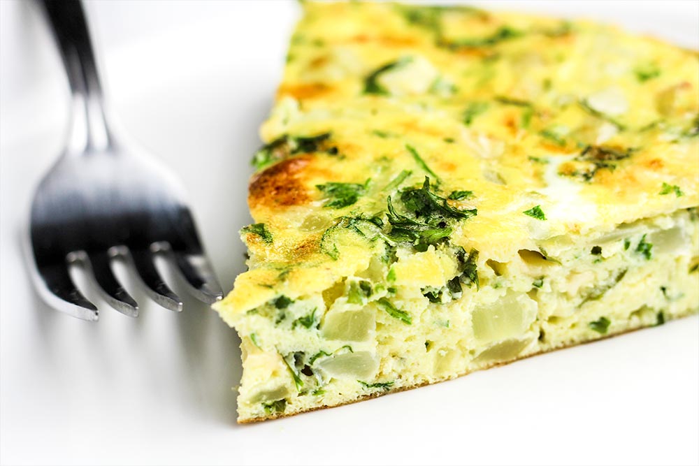 Piece of Herb & Cheese Frittata