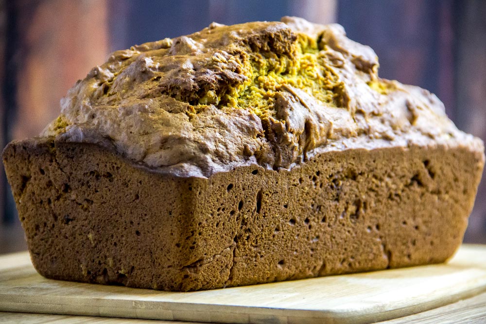 Delicious Pumpkin Bread on Cutting Board