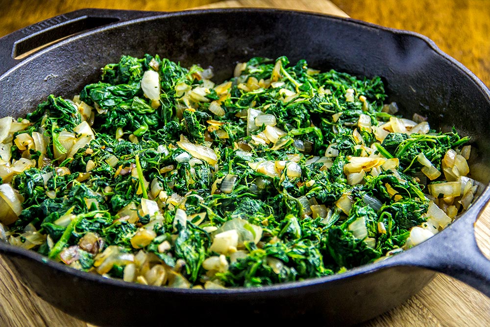 Onion, Garlic & Spinach Mixture