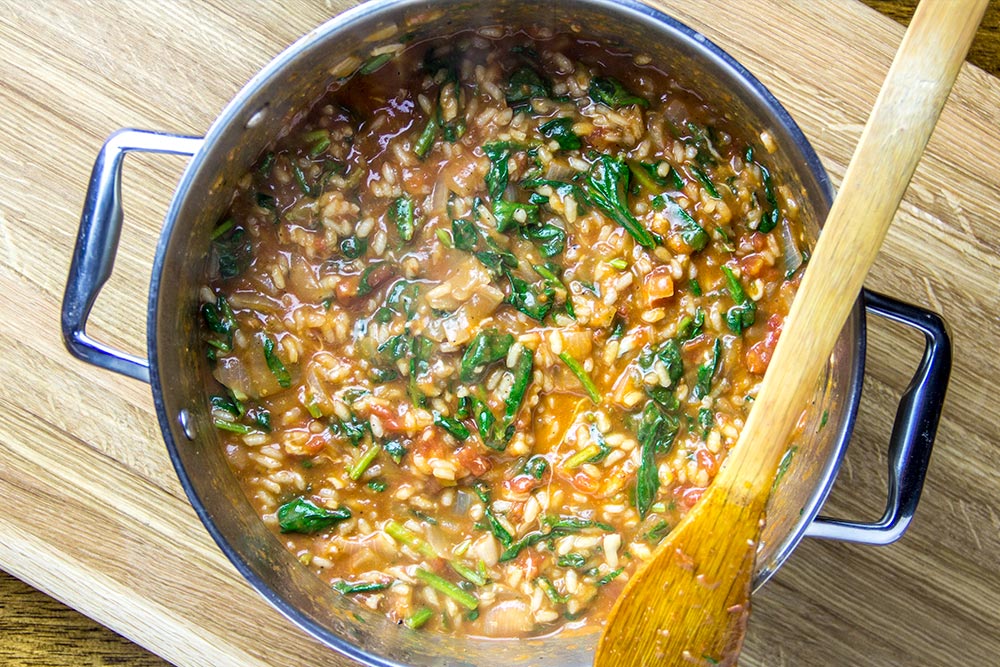 Spinach & Tomato Risotto