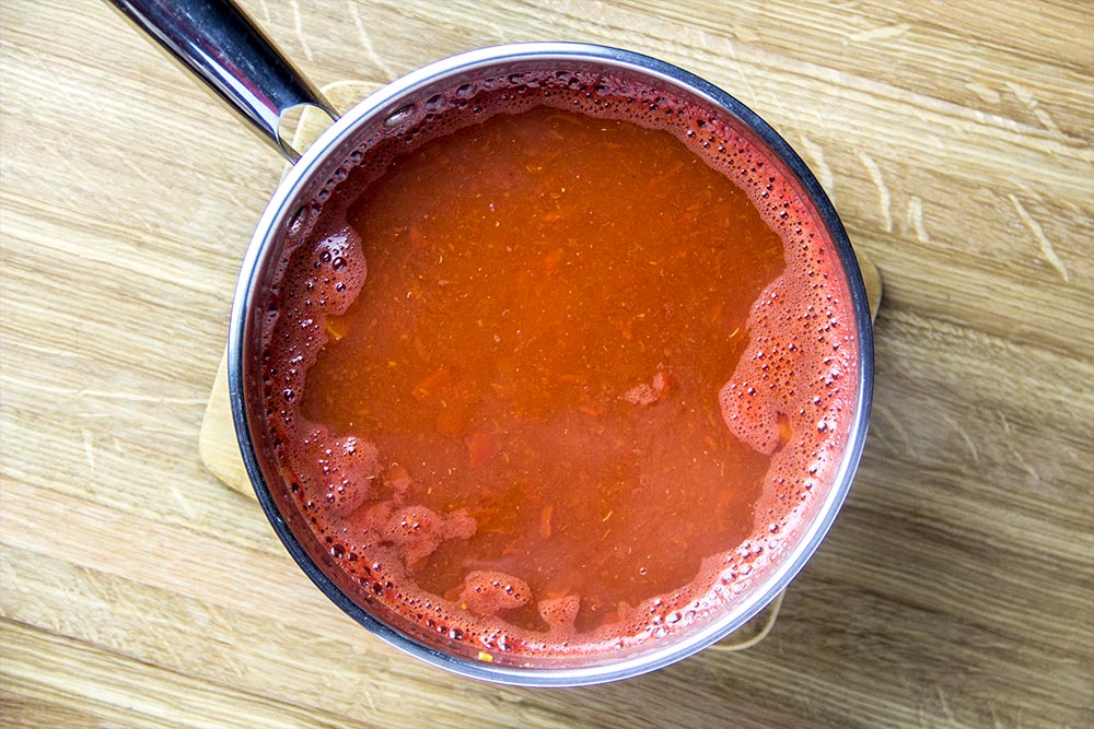 Tomato Sauce in Saucepan