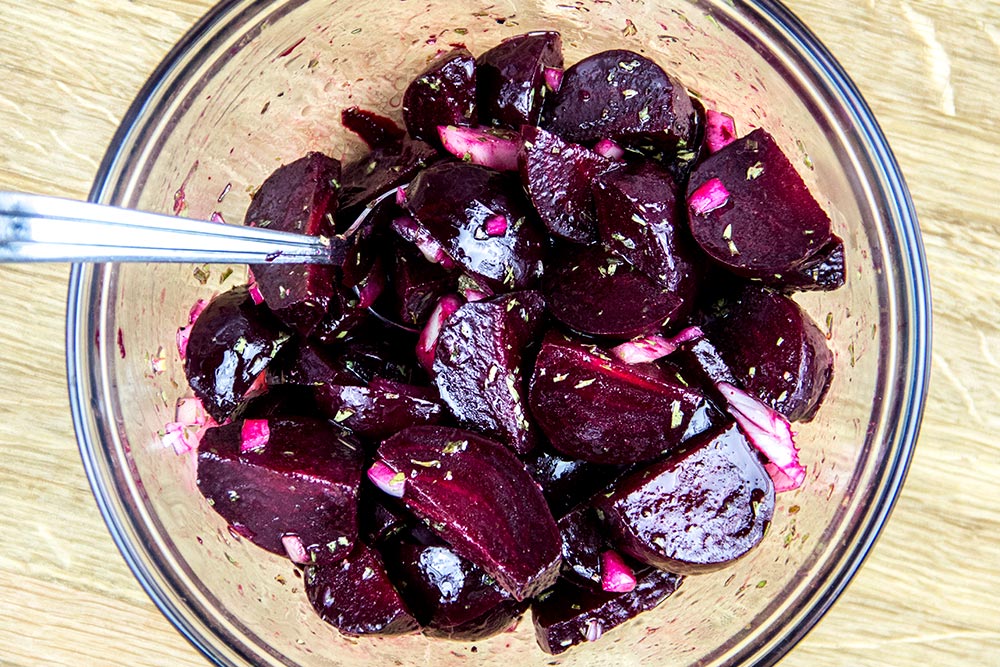 Marinating Beets