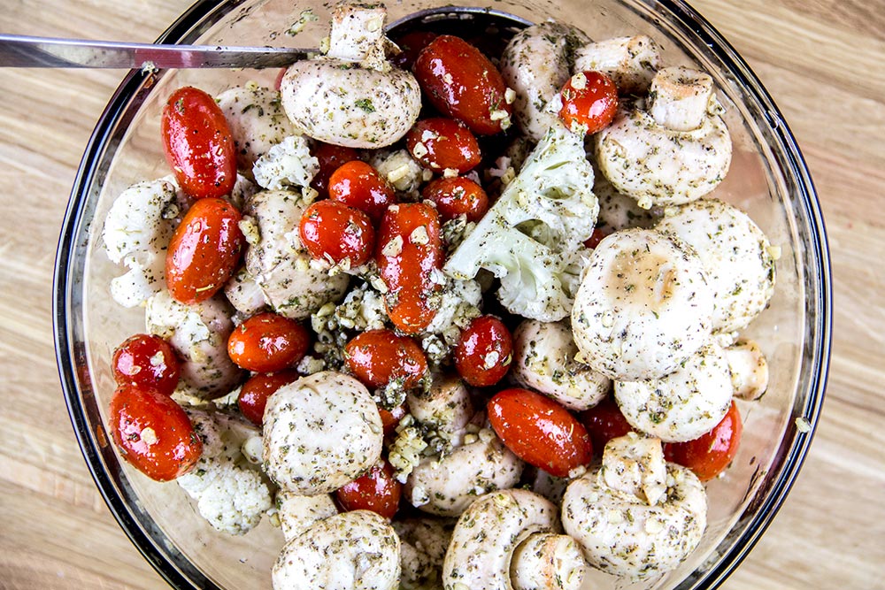 Mixed Vegetables in Large Bowl