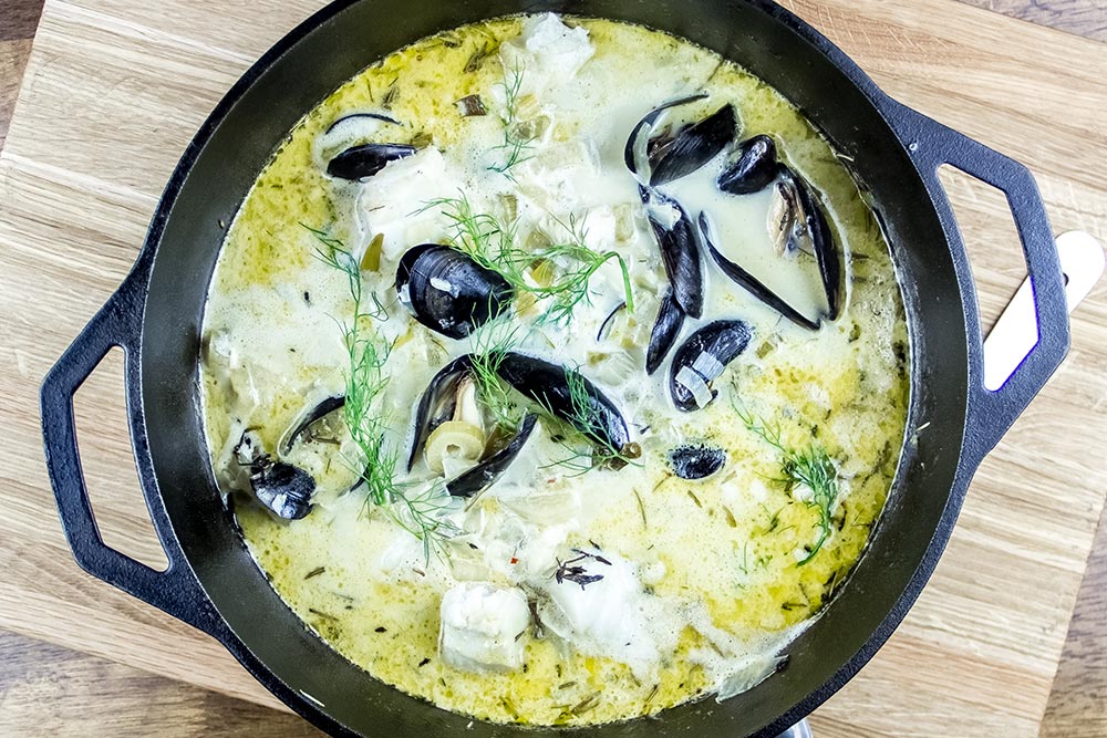 Mussels and Cod Seafood Stew