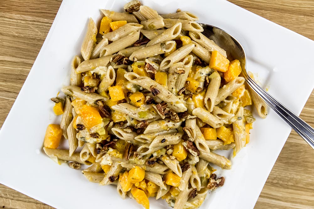Squash, Parmesan and Pecan Pasta Dish