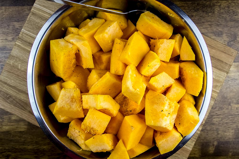Prepped and Cut Up Ornamental Squash