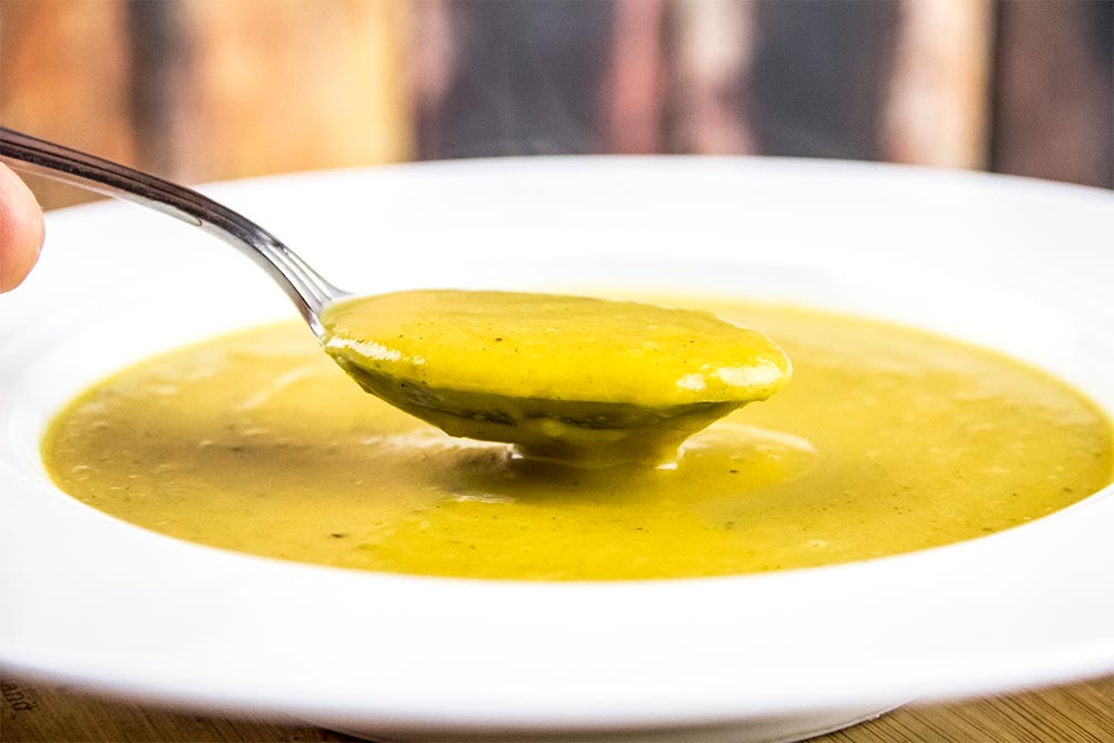 Ornamental Squash with Ginger & Cinnamon Soup Recipe by Alton Brown