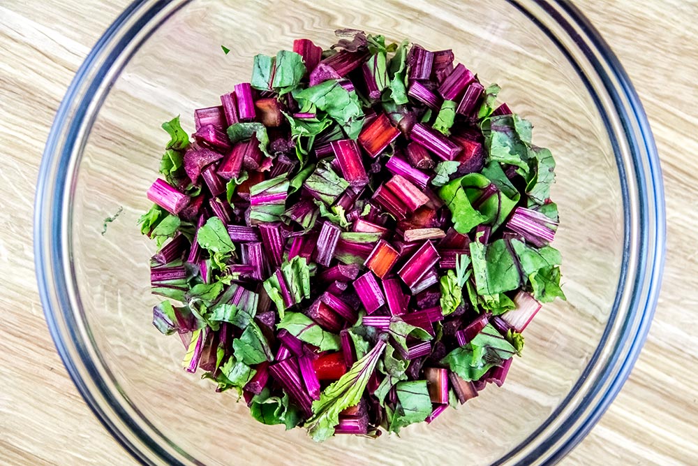 Chopped Beet Stems