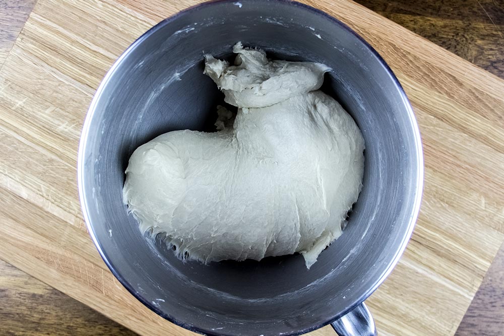 Dough in Stand Mixer Bowl