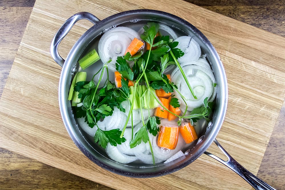 Vegetables in Frying Pan