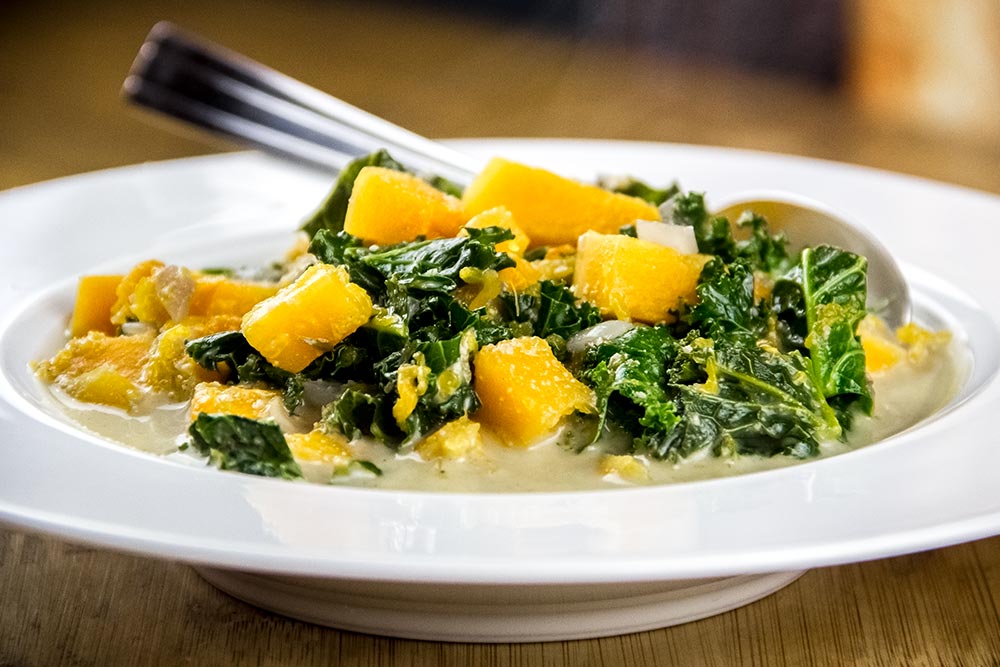 Butternut Squash, Kale & Coconut Winter Chowder Recipe