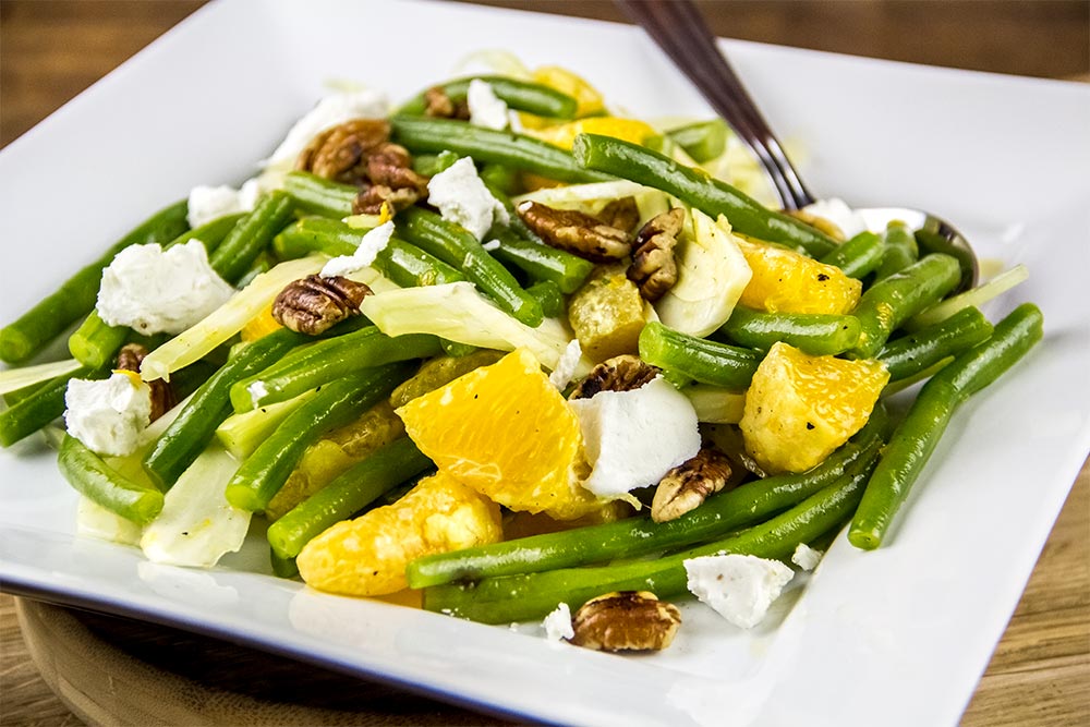 Green Bean, Orange and Goat Cheese Salad