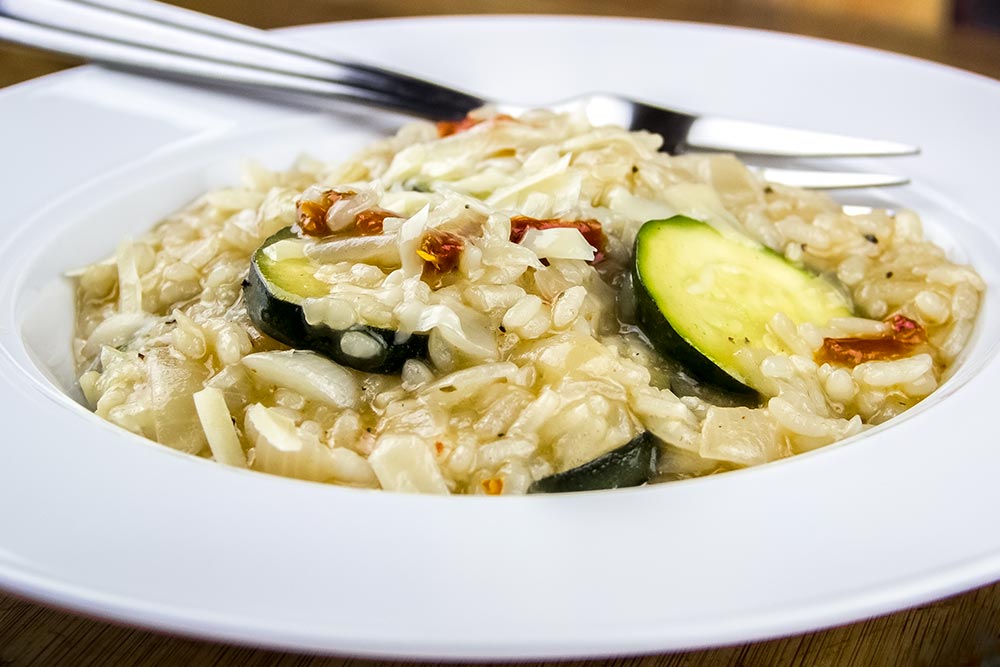 Risotto with Zucchini and Sun Dried Tomatoes